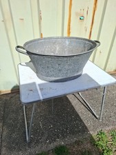 ALTE ZINK PFLANZ - GARTEN - BADE WANNE WOHL UM 1960 