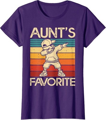 I'm Aunt's Favorite Dabbing Family Humor Nephew  Ladies' Crewneck T-Shirt