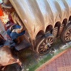 Vintage Chalkware Covered Wagon Table Lamp- Works” — photo 7
