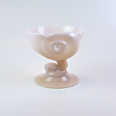 Cambridge Glass Crown Tuscan Shell Dolphin Base Seafood Fruit Cocktail Cup