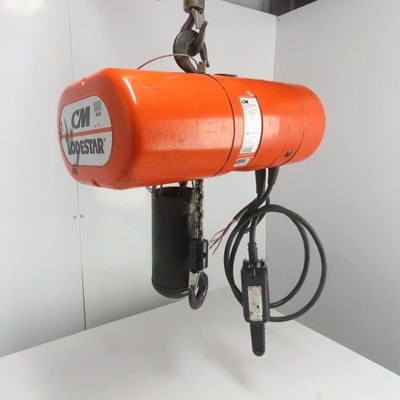 CM Lodestar Model L 1 Ton 2000LB Electric Cain Hoist 10' Lift 16FPM 230/460V