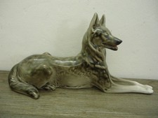 Vintage USSR Lomonosov Alsatian German Shepherd Dog Porcelain Figurine Ornament2