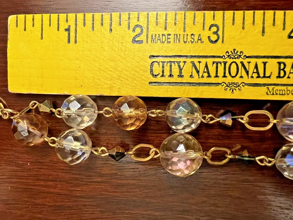 Collar Mary Kay "Deseos de vacaciones" dorado/claro/rosa cristal cuentas 2008 nuevo Foto 4 de 4