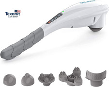 Rechargeable Handheld Back Massager, Cordless Electric Neck Massage Tool for Sho