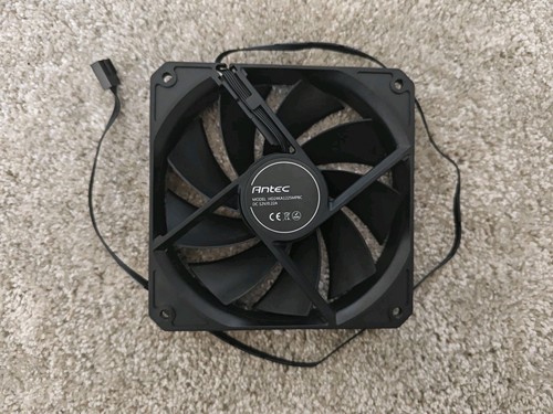 Antec Black 120 mm 4 Pin PWM Case Fan 0.22A 12V. New Never Used; From Flux Case - Afbeelding 2 van 3
