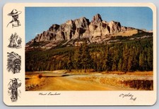 Postcard Mount Eisenhower aka Castle Mountain Banff Canada Indian Illustrations