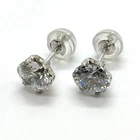 Jewelry Pierced Earring 2.31ct Gold X Platinum 465159
