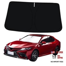 CC TT Windshield Sun Shade Compatible Silver  Black Fit Toyota Camry 2012-2017