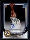 2025-26 Bowman Taelon Peter Chrome Auto Autograph RC Rookie #BCA-TE Pacers