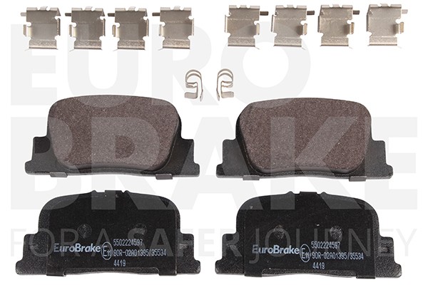 Eurobrake BremsbeläGe BremsklöTze FüR Toyota Prius Liftback _W2_ 1.5 Hybrid-image