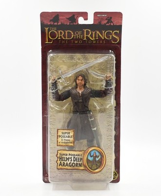 Herr der Ringe Zwei Türme - Super Poseable Helm's Deep Aragorn Actionfigur