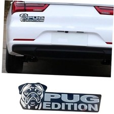 Dog Edition Car Badges, 3D Pug Emblem, Universal Fit, Automotive Decals, Fun