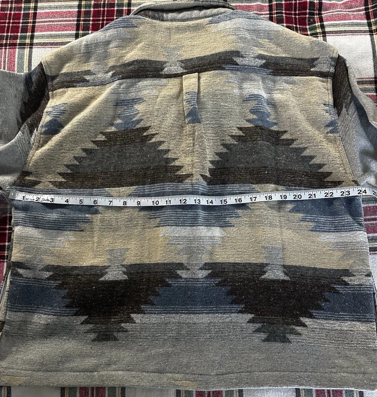 NWT Brooklyn Cloth Men’s Southwestern Aztec Shacket Heavy Flannel Jacket M image 6