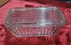 Anchor Hocking 1932 Vintage Design Ribbed Refrigerator Dish Lid Rectagle 8.5x4.5