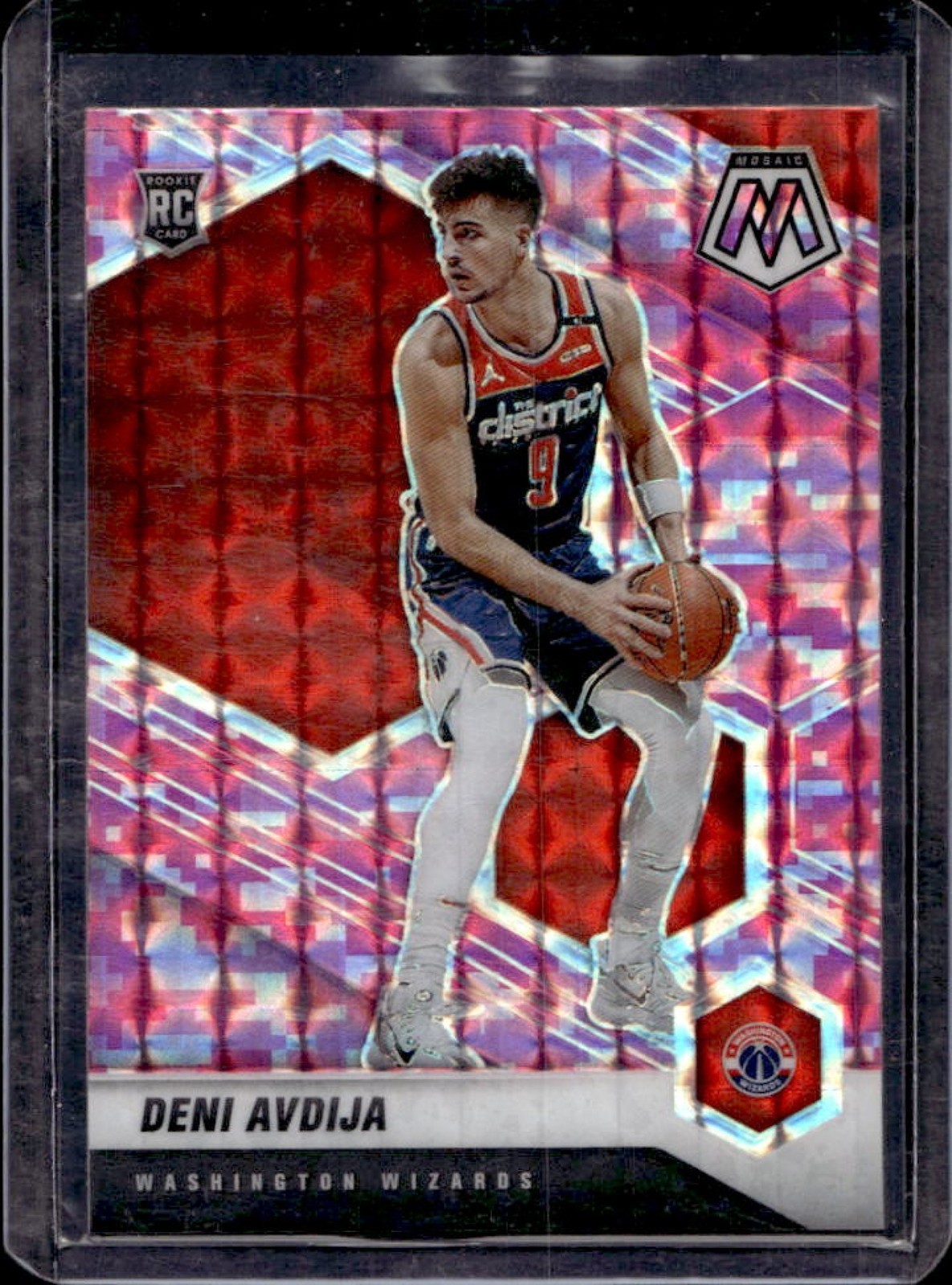 2020-21 Mosaic Deni Avdija RC Camo Pink Rookie #217 Wizards