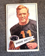 1952 Bowman Small Howard Hartley #64 Pittsburgh Steelers VG *LOW GRADE*