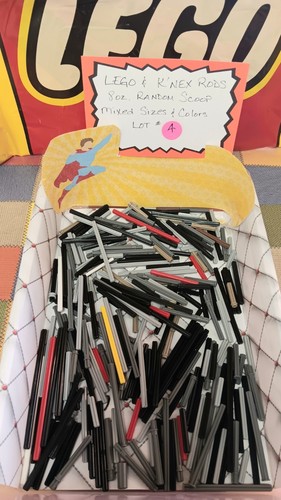 KNEX/LEGO CONNECTOR RODS - RANDOM 8 Oz. Scoop w/ Mixed Sizes & Colors READ BELOW - Picture 4 of 4