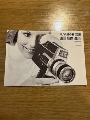 Kamera Anleitung sehr guter Zustand Canon Super 8 Auto Zoom 518 SV