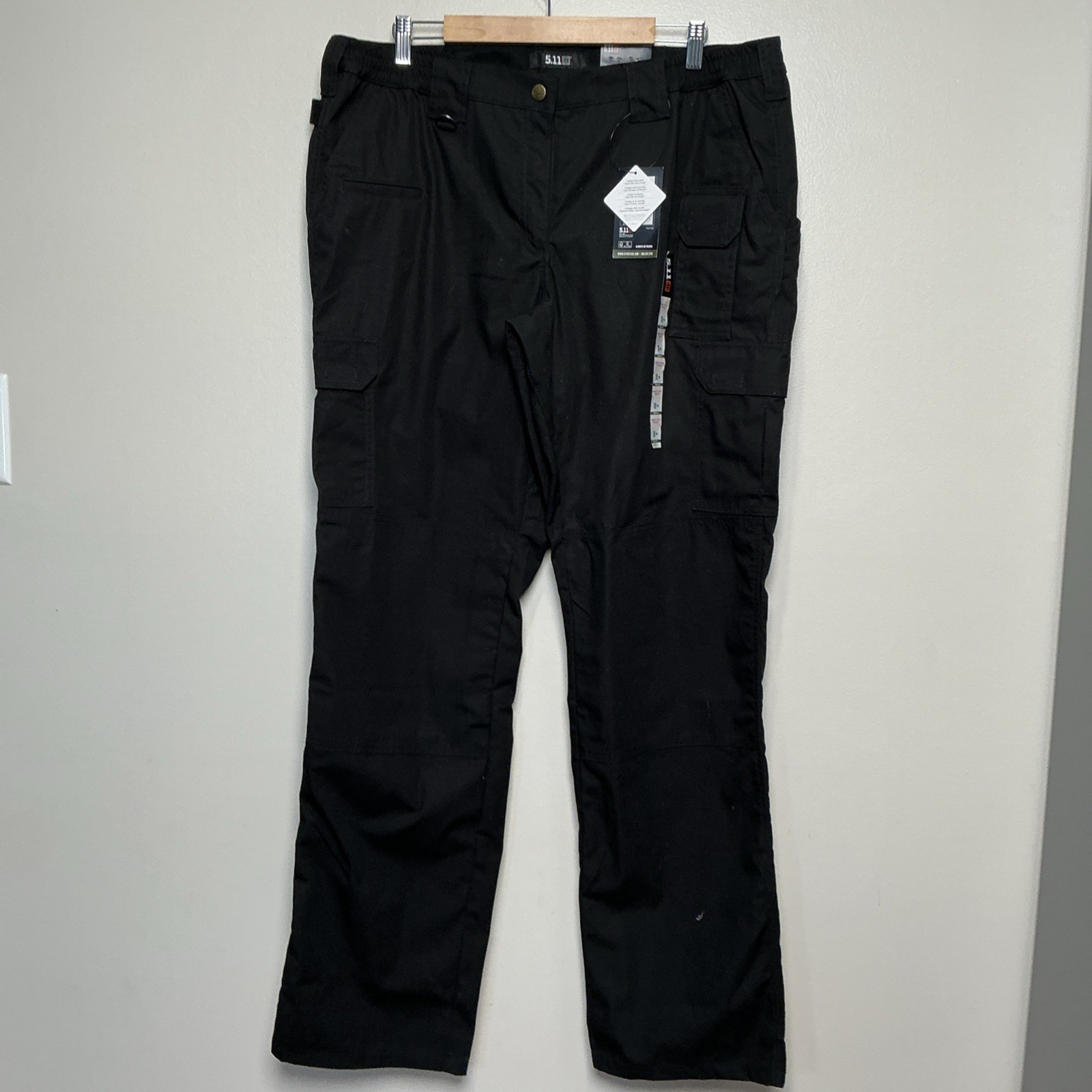5.11 Tactical Taclite Pro Pants Women’s 18 Long Black Cargo Teflon Ripstop NWT