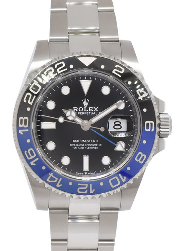 NOS Rolex GMT-Master II Black/Blue Mens Ceramic Oyster Steel B/P '25 126710