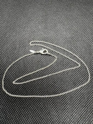 Vintage signierte SAQ (Avon) silberfarbene Halskette Kette 17 Zoll