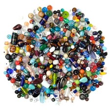 Handmade Multicolor Glass Bead Assortment Craft Bulk 1300 Pieces 500g Artisan