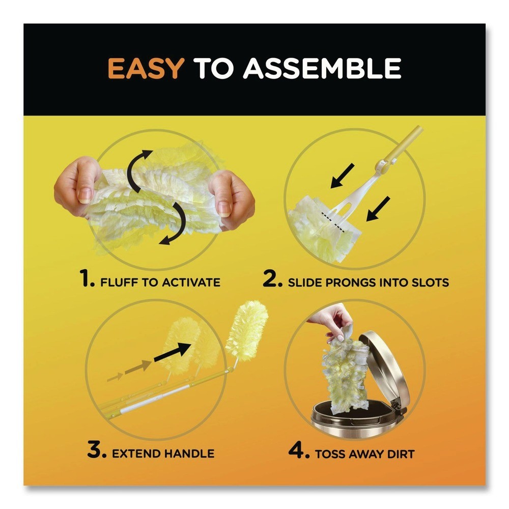 Swiffer 08109KT 6" Handle Heavy Duty Dusters Starter Kit w/2 Dusters (1-Kit) New
