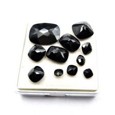 Natural Black Spinel Cushion Cut Loose Gemstone lot 45 Pcs 5-16 20 MM 132 CT