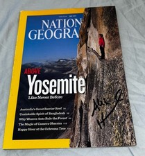 Alex Honnold Signed National Geographic Magazine Above Yosemite With Proof