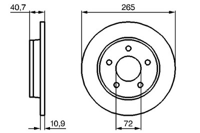 2X 0 986 479 C77 Bosch Brake Disc for Mazda
