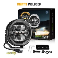 9inch LED ROUND Driving Spot Work Light Offroad DRL Spotlight 4X4 Truck Black 9"