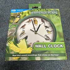 JML Starlyf Birdsong Novelty Wall Clock with 12 Real Bird Songs - Elegant Themed
