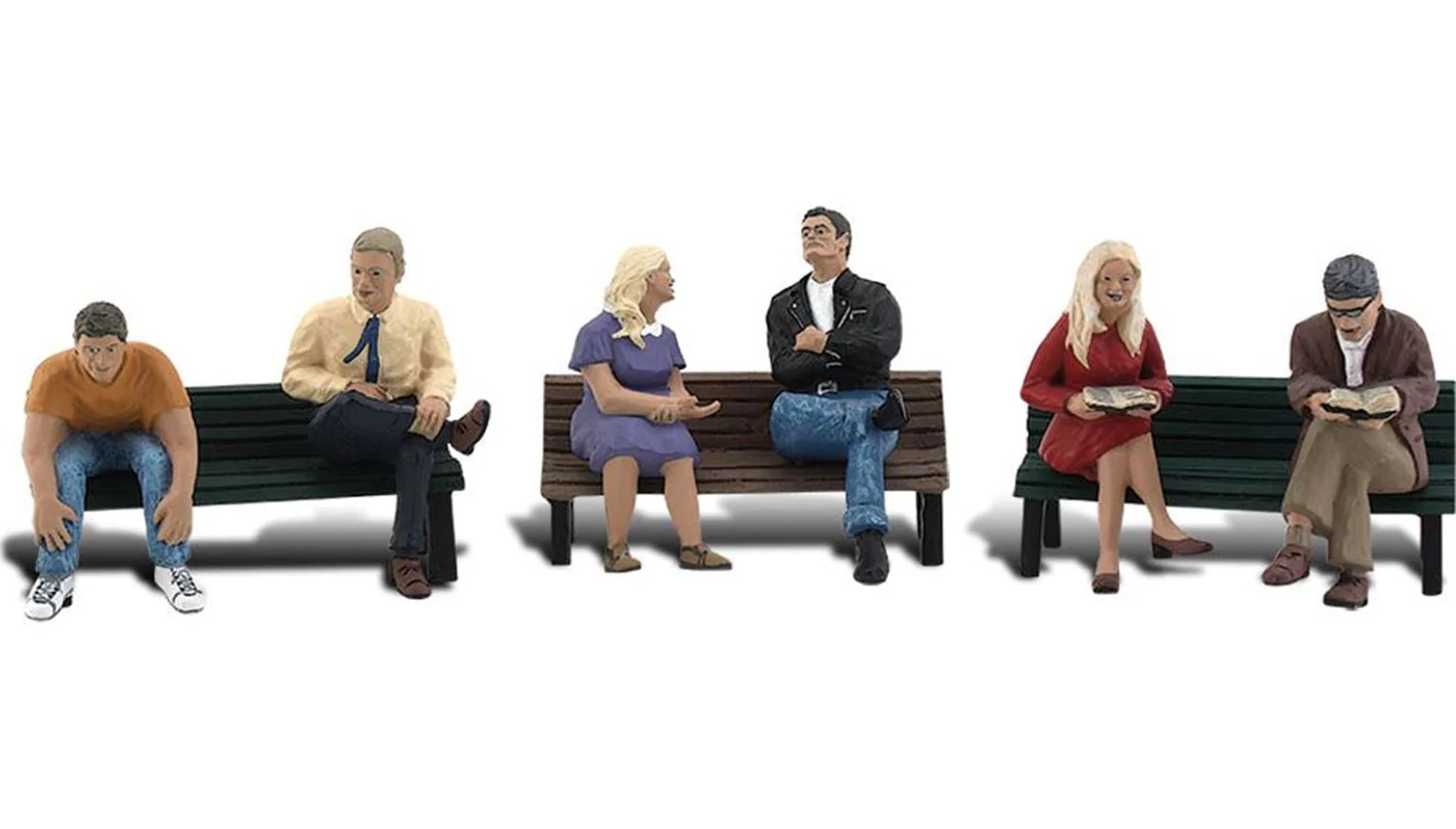 Woodland Scenics WA2206 A2206 Scenic Accents - People On Benches - N Scale