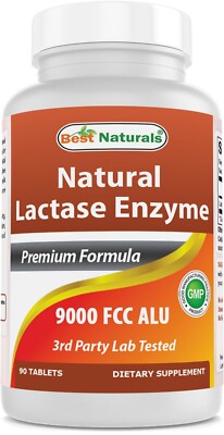 Best Naturals Lactase Enzyme 9000 FCC 90 Tablets 