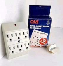 QVS Wall Mount Surge Protector - 6 Outlet - O...