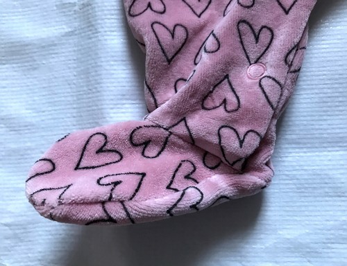 Baby Clothes (3m) - Chicco Velour PlaySuit Pink Black - Unused - Picture 2 of 5