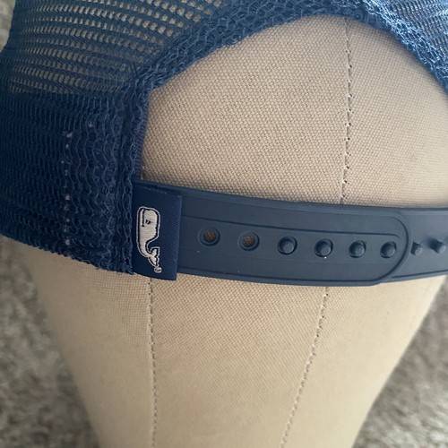 Vineyard Vines Mütze Kappe Herren Einheitsgröße blau Blumen Trucker verstellbar Druckknopflasche Wal - Bild 5 von 12