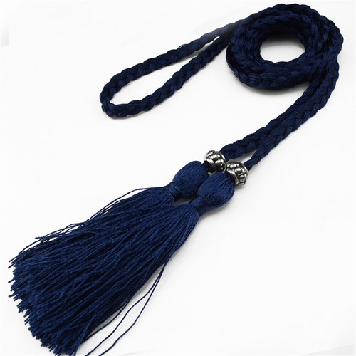 Woven Tassel Belt Self-Tie Dress Belt Waist Decoration Rope Braided Boho Style❤ - Picture 33 of 49