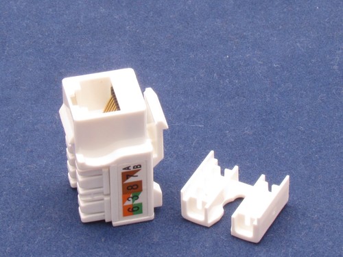 25 X Pcs lot Keystone Jack CAT6 White Network Ethernet 110 Punch Down 8P8C RJ45 - Picture 7 of 11