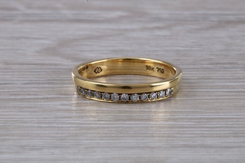 Randbesetzter Diamant 18 kt Gelbgold Ehering - Bild 9 von 10