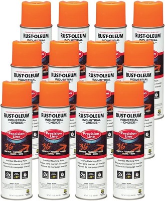 12 Pack  Industrial Choice Inverted Water-Based Marking Spray Paint 17 Oz