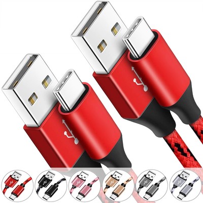 2 Pack USB-C Fast Charger Cable for iPhone 15 16 Pro Max / Galaxy S24 S23 Ultra