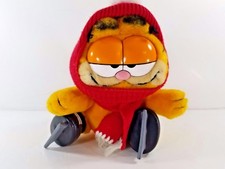 Vintage GARFIELD Plush Stuffed 9" 1981 ICE SKATING Cat Plush Stuffed Animal