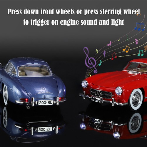 1:24 Mercedes-Benz 300SL Coche Vintage Diecast Modelo Coche Juguete Coleccionable Regalos - Imagen 4 de 14
