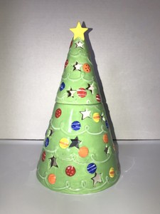 Yankee Candle Christmas Tree Wax Tart Warmer Luminary Ellen Krans Retired Ebay