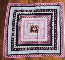 Boho Bandana circles in square repeating pattern 100% Cotton China kerchief