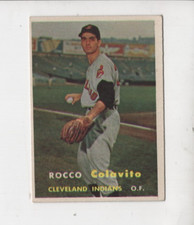 ROCCO COLAVITO 1957 TOPPS BASEBALL #212 ROOKIE CARD CLEVELAND INDIANS VINTAGE