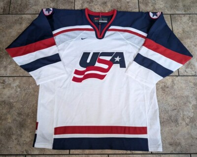 2002 アメリカ代表 オーセンティックユニフォームNIKE ナイキ 2002 Vintage Olympic USA Nike Hockey Jersey Men's Large | eBay