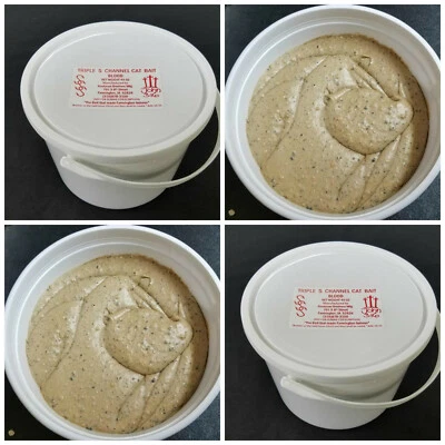 SSS 3EA TRIPLE S CATFISH BLOOD BAIT SONNY'S SUPER STICKY CASES OF 4 = 12 PAILS