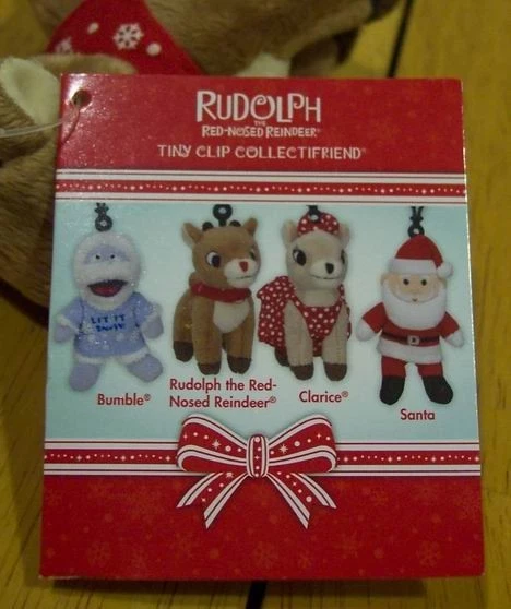 RUDOLPH EL RENO NARIZ ROJA Juguetes inadaptados 5" Peluche Animal ORNAMENTO Foto 3 de 3
